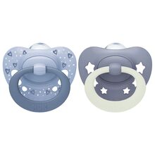 NUK First Choice Pacifier Classic Day & Night  6-18m Blue