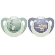 NUK First Choice Pacifier Night 0-6m Hippo/Koala